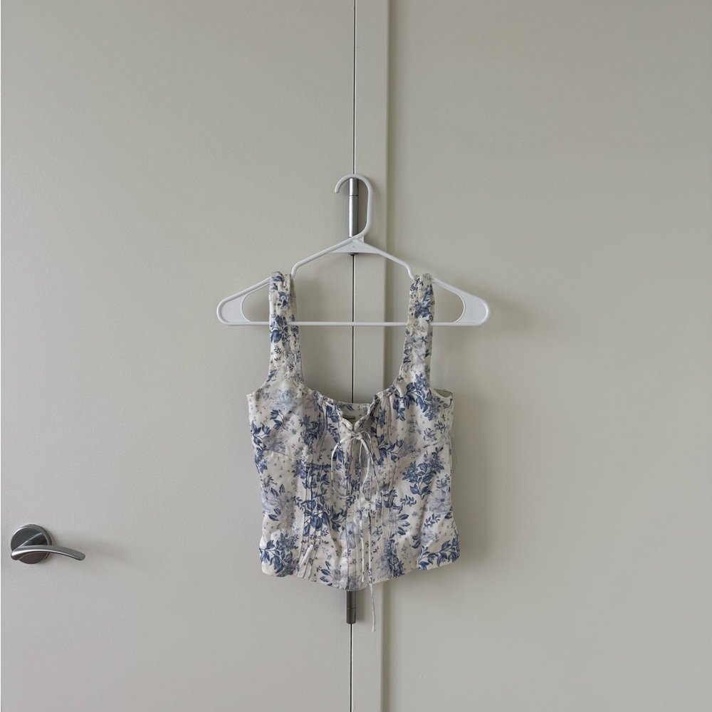 House of CB Blue and White Chicca Corset - Picture 3 of 4